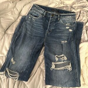 Flying monkey ultra high rise distressed jeans